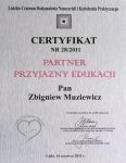 Partner przyjazny edukacji - certyfikat nr 28/2011